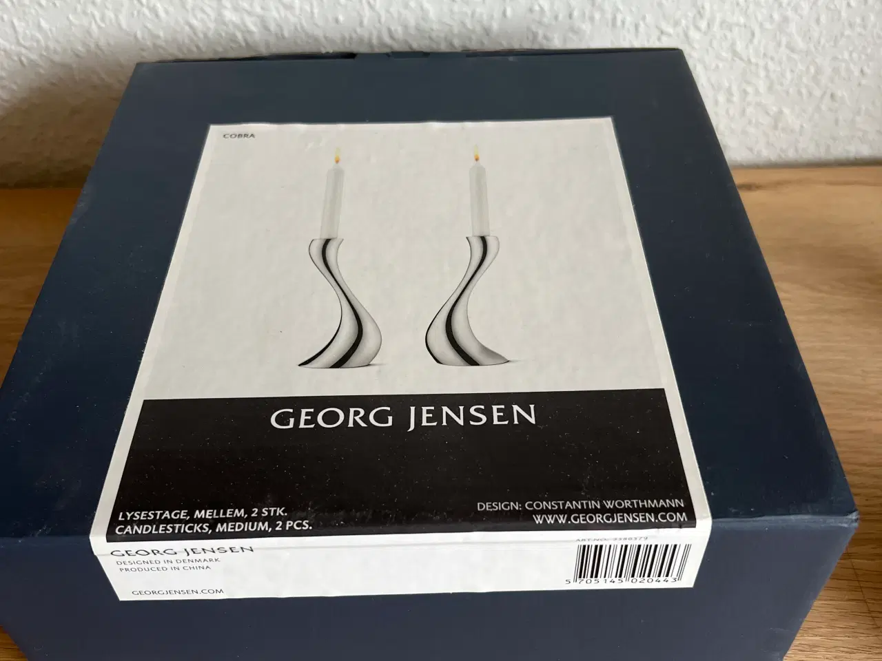 Billede 3 - Georg Jensen Cobra lysestager 20 cm