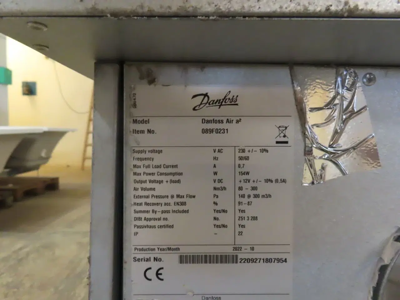 Billede 2 - 2 stk. Ventilationsanlæg - DAFFOSS AIR A2
