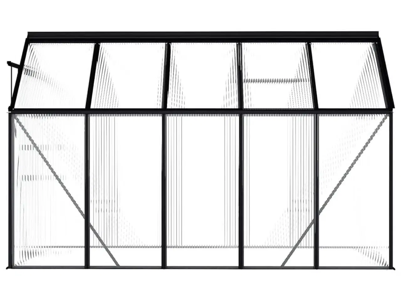 Billede 4 - Drivhus 5,89 m² aluminium antracitgrå