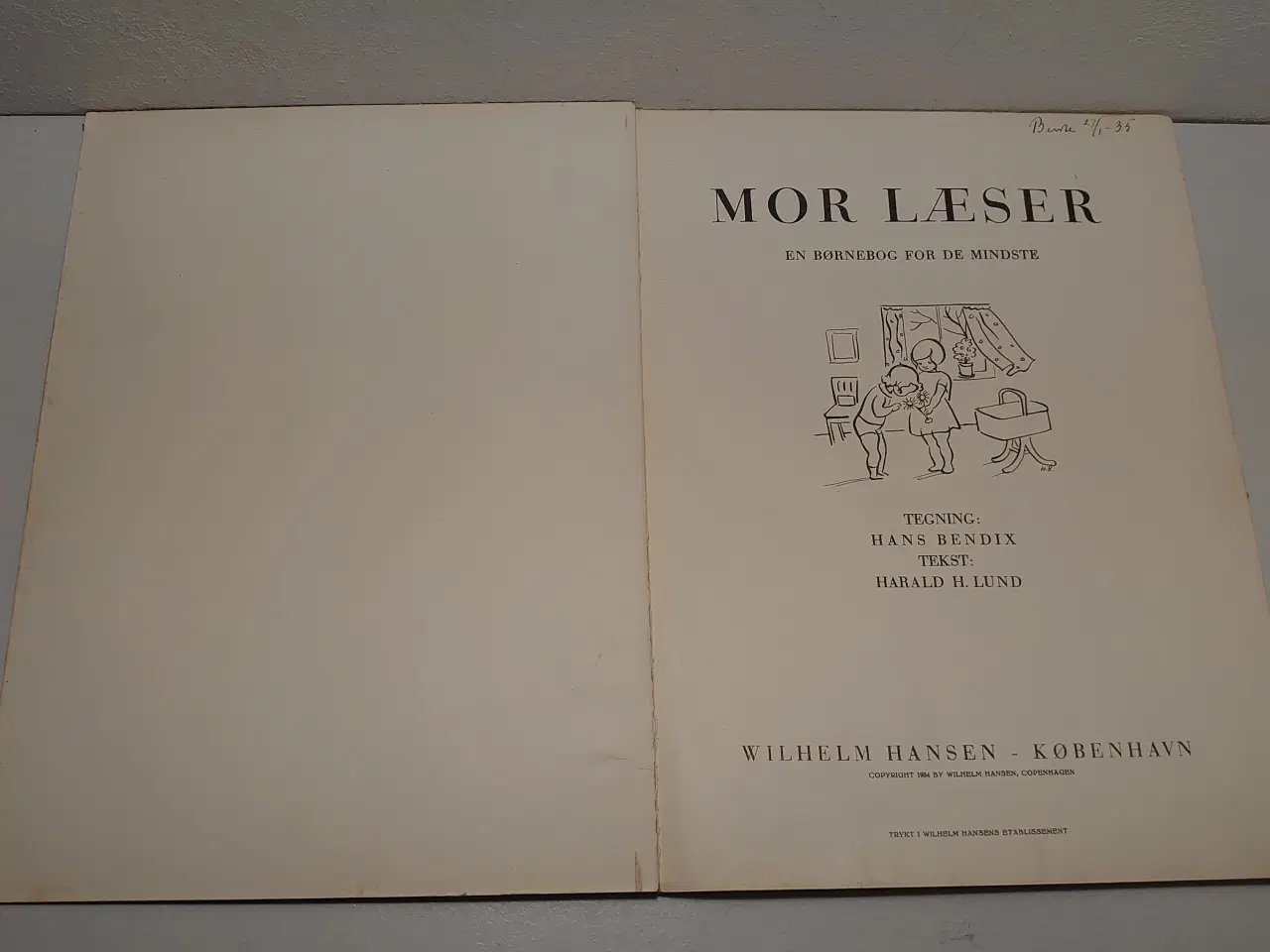 Billede 3 - Harald H. Lund: Mor læser.ill. Hans Bendix. 1934