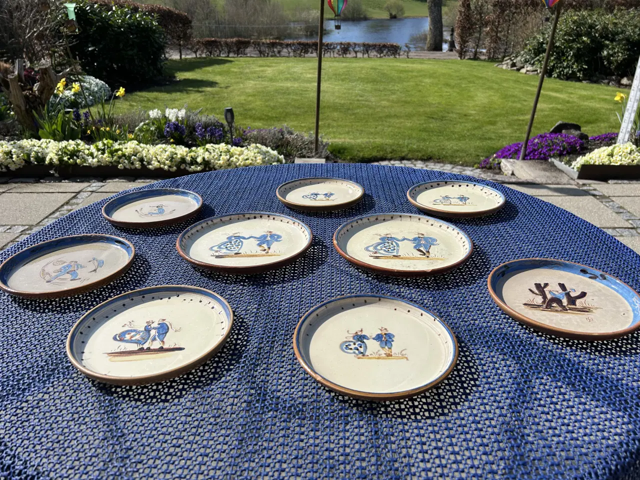 Billede 1 - 9 tallerkener fra Knabstrup Keramik 