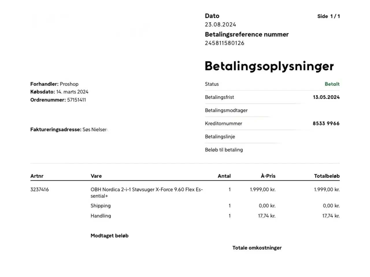 Billede 2 - OBH Nordica 2 i 1 støvsuger