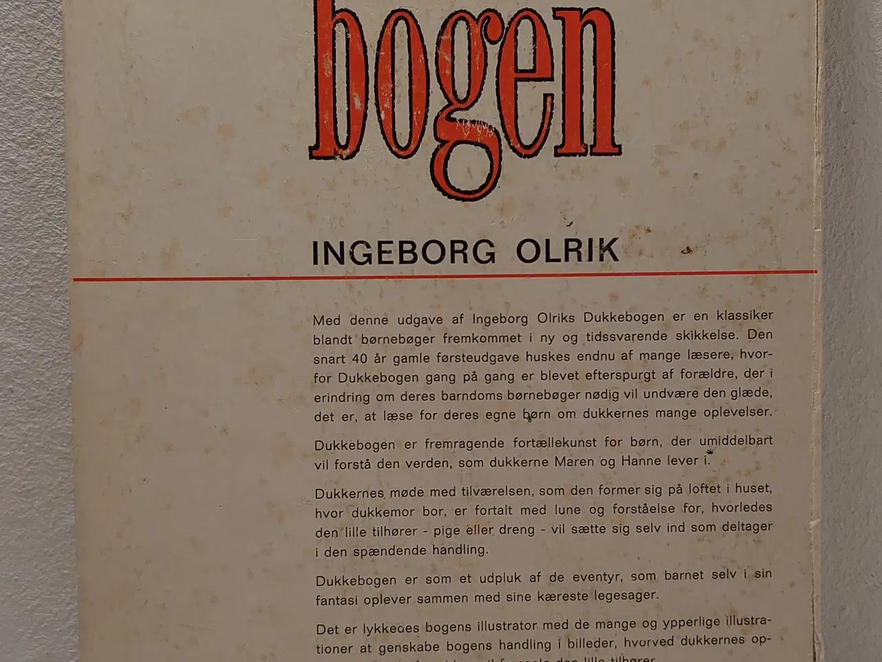 Billede 2 - Ingeborg Olrik: Dukke bogen.ill.Finn H. Lauridsen.