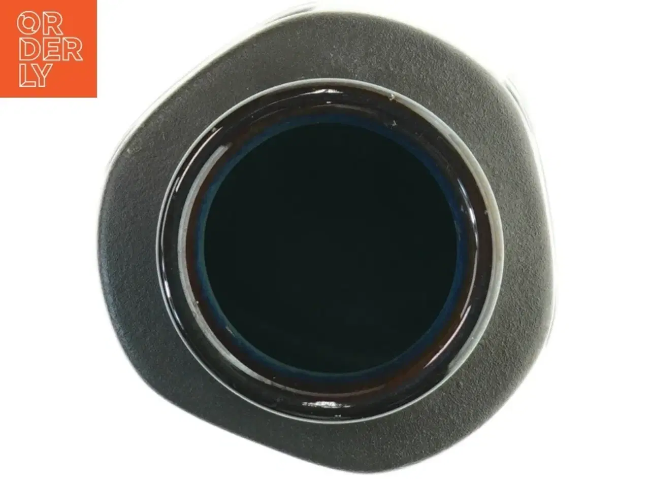 Billede 3 - Blå Keramisk vase med mønster fra Søholm Stentøj (str. H. 22 cm. ø. 10 cm)