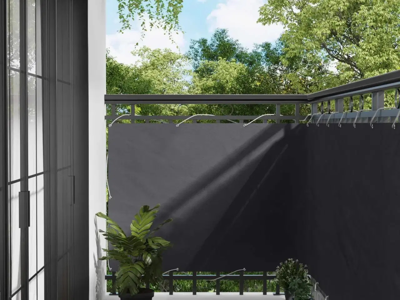 Billede 1 - Altan Skærm Antracit 110 x 600 cm Oxford stof