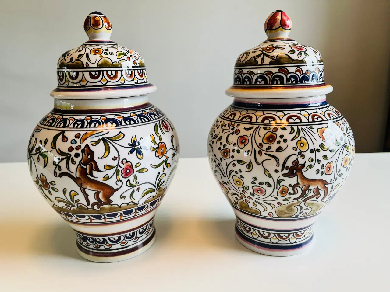Billede 2 - Krukke/vase portugisisk porcelæn, 2 stk
