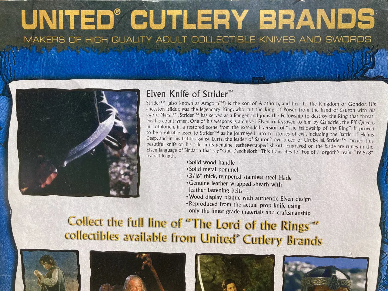 Billede 9 - Lord of the Rings Striders elven knife