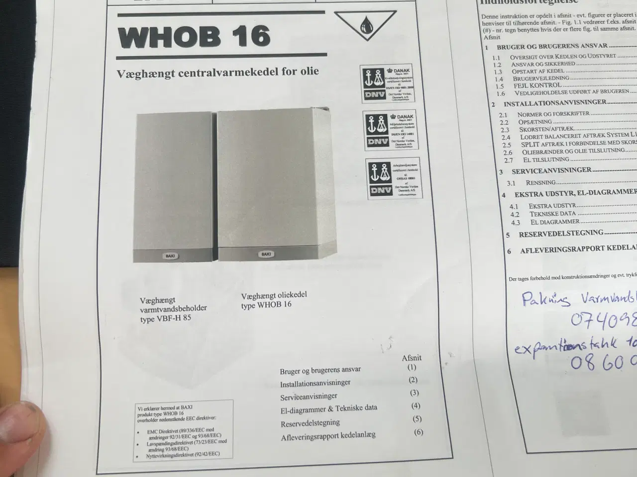 Billede 12 - Baxi kondenserede oliefyr med varmtvandsbeholder