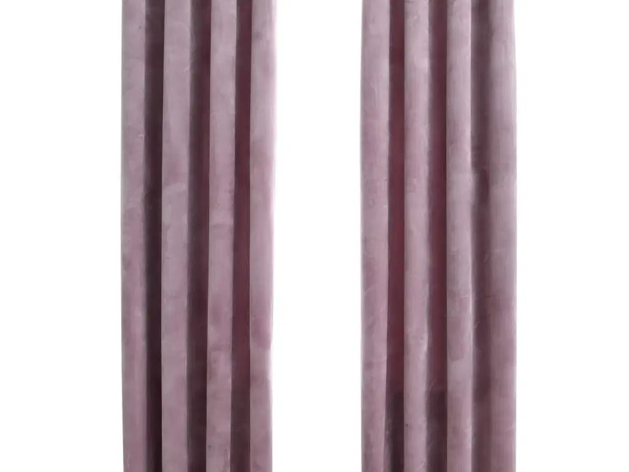 Billede 2 - Mørklægningsgardiner 2 stk. ringe 140 x 175 cm fløjl antik rosa