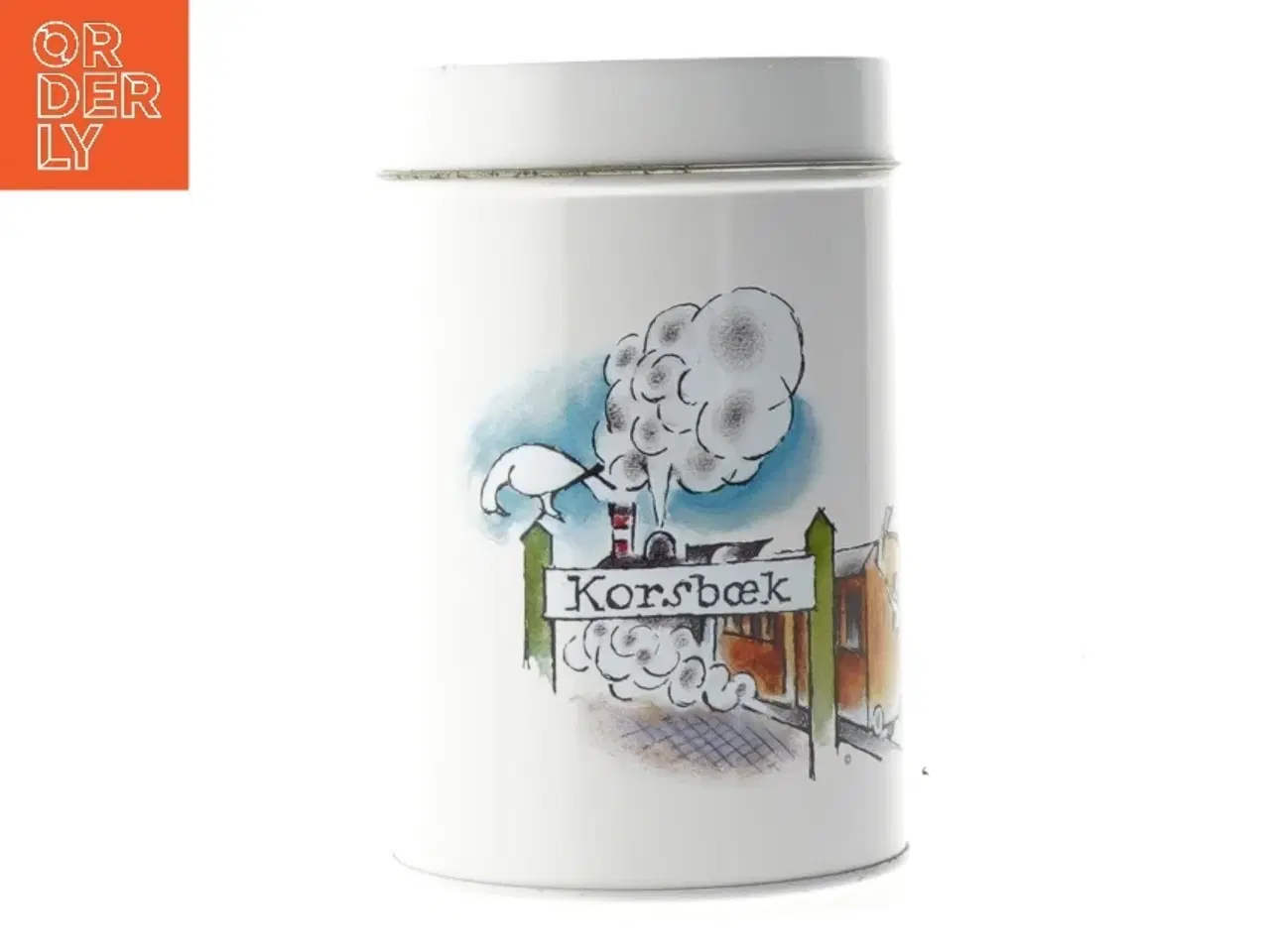 Billede 1 - Metaldåser med Korsbæk-motiv, Matador (str. 11,5 x 17 cm)