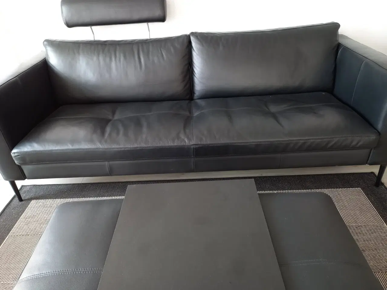 Billede 2 - 3pers læder sofa