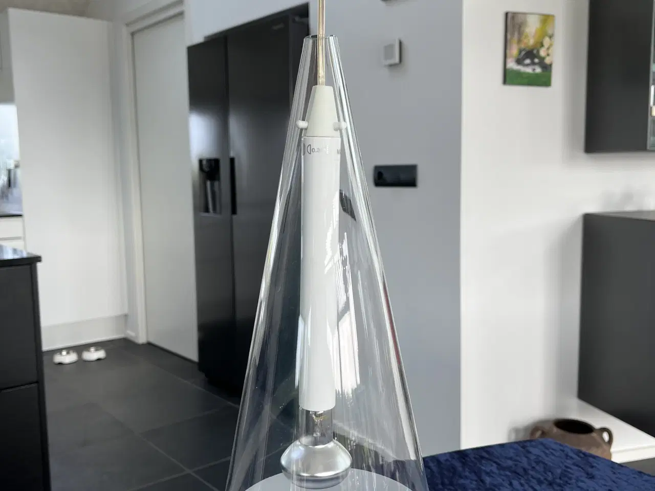 Billede 3 - Italiensk designlampe i glas