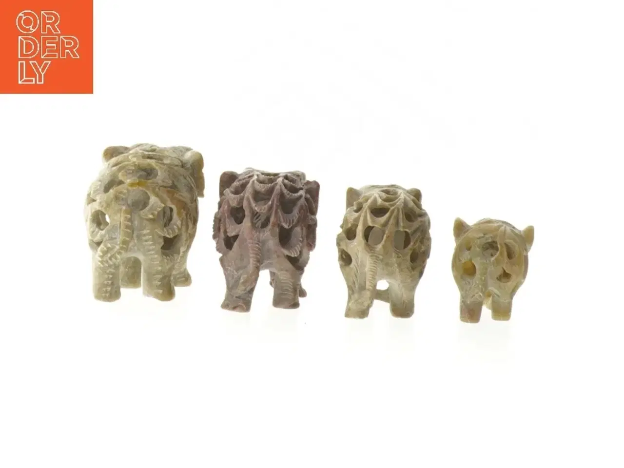 Billede 3 - Figurer af elefanter i sten (str. 6-4 cm)