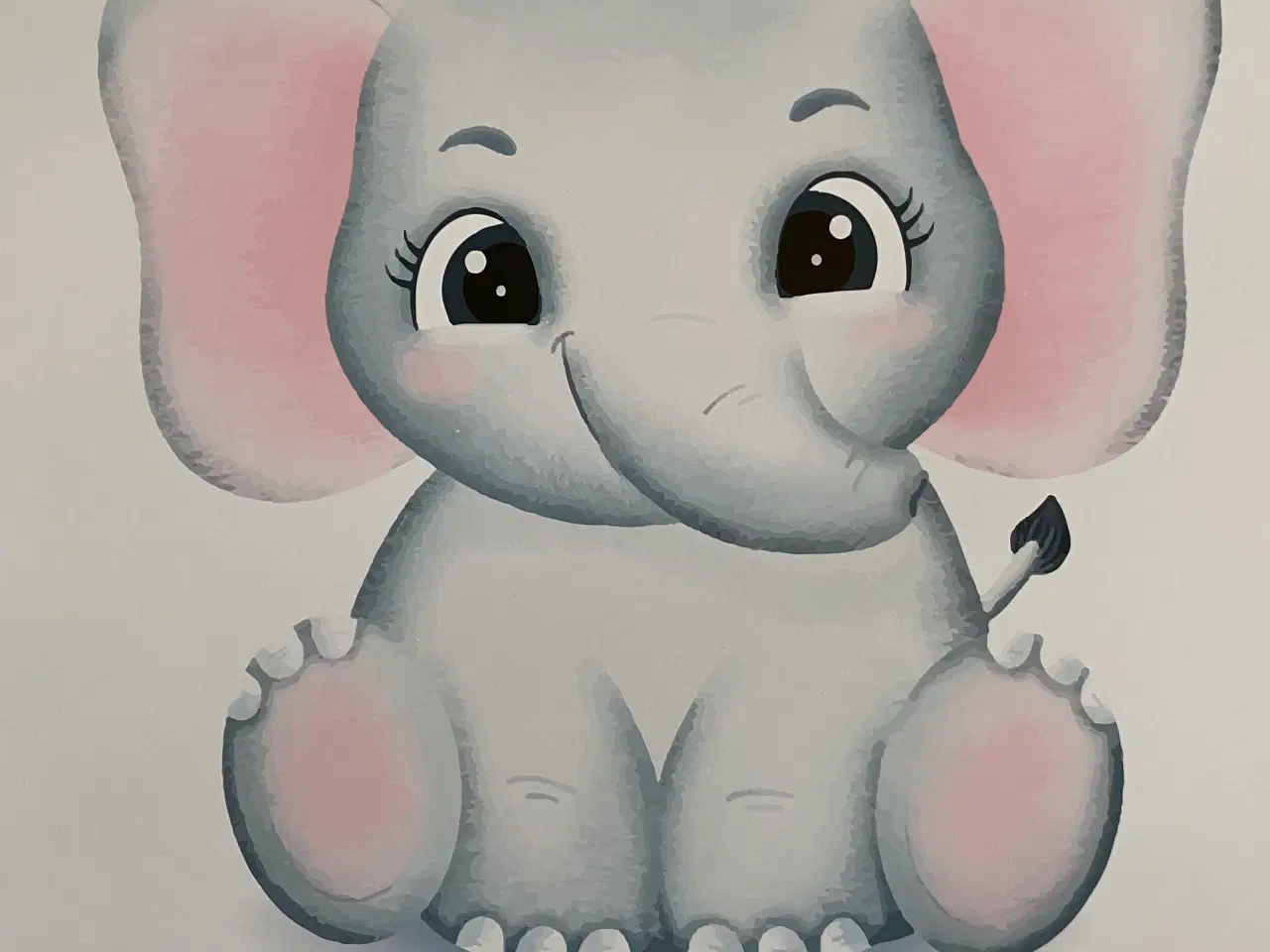Billede 2 - Børneplakat med elefant 40x50