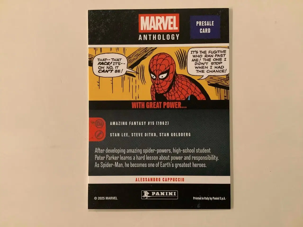 Billede 2 - Presale Promo Kort - Panini Marvel Anthology samle