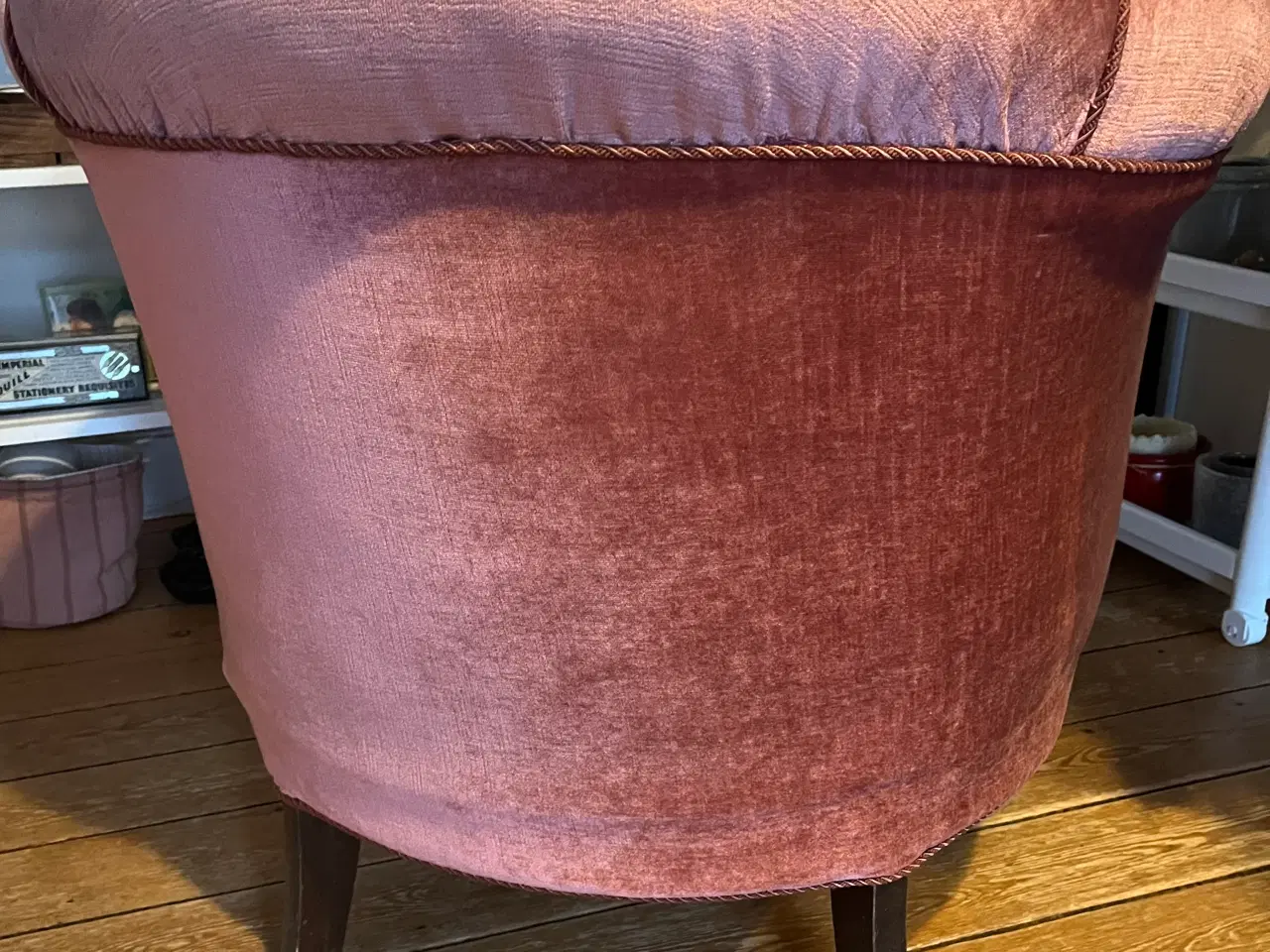 Billede 5 - Vintage dansk velour loungestol fra 1960'erne