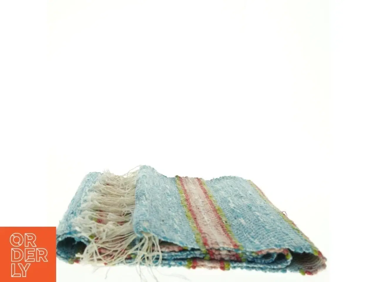 Billede 1 - Håndvævet svensk klude tæppe (str. 194 x 41 cm)