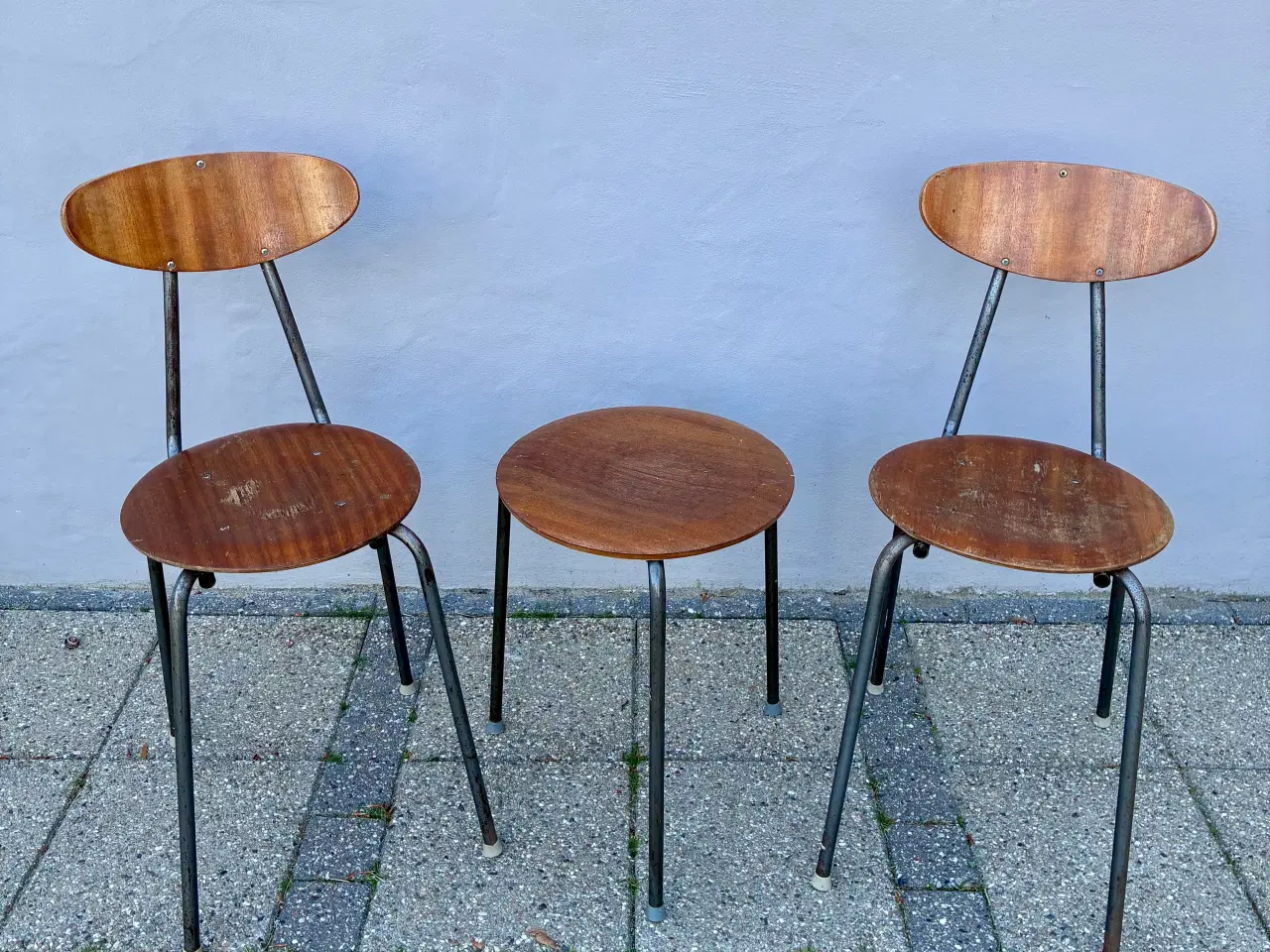Billede 1 - 1960’er teak sæt 2 stole og bord.