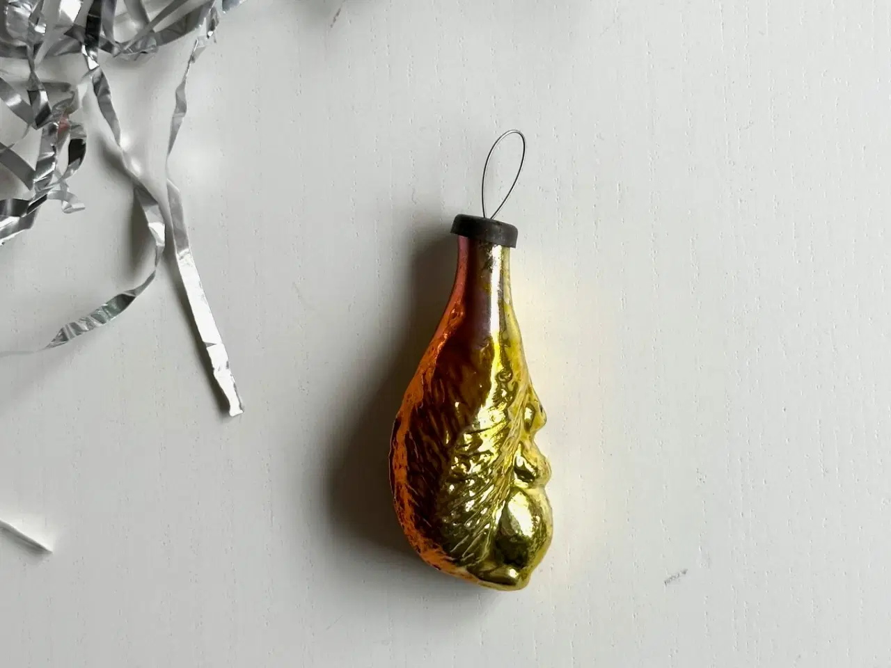 Billede 1 - Vintage juleornament, gul/orange egern