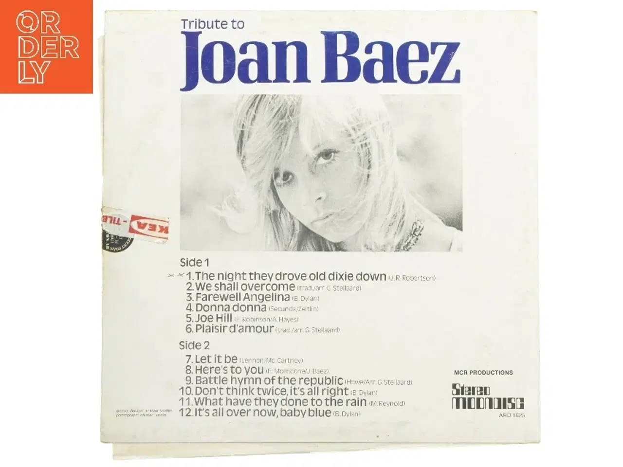 Billede 2 - Tribute to Joan Baez LP fra MCR Productions