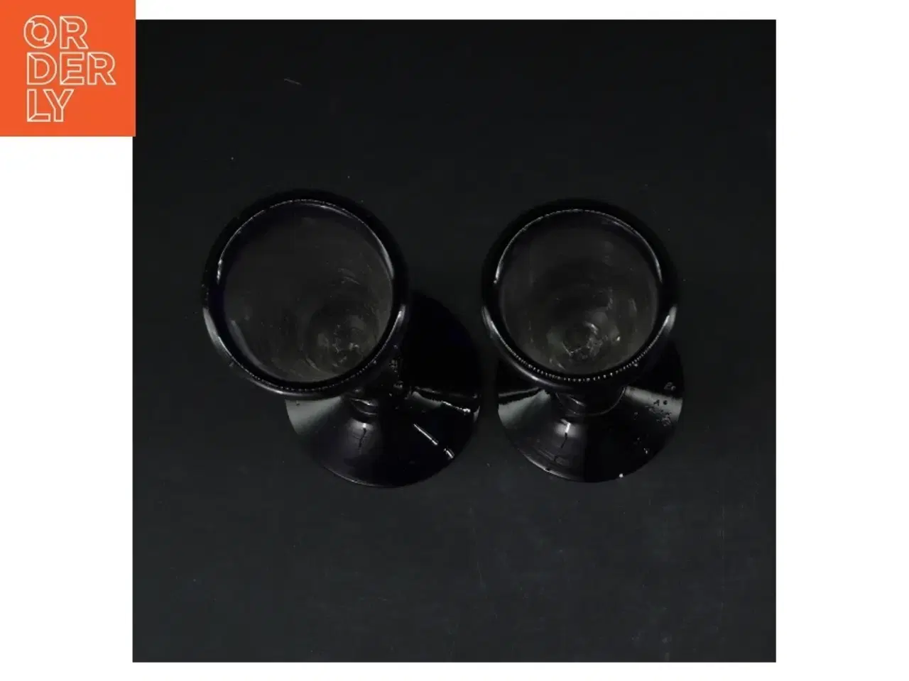 Billede 3 - champagneglas med blå kant (str. Ø. 6 cm. længde, 18 cm)
