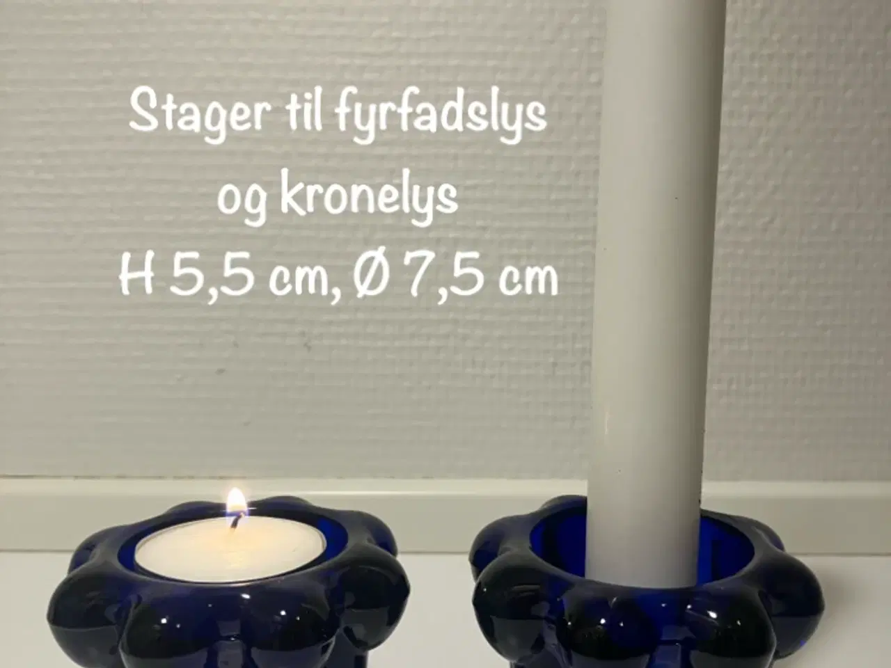 Billede 3 - Blandet blåt glas 