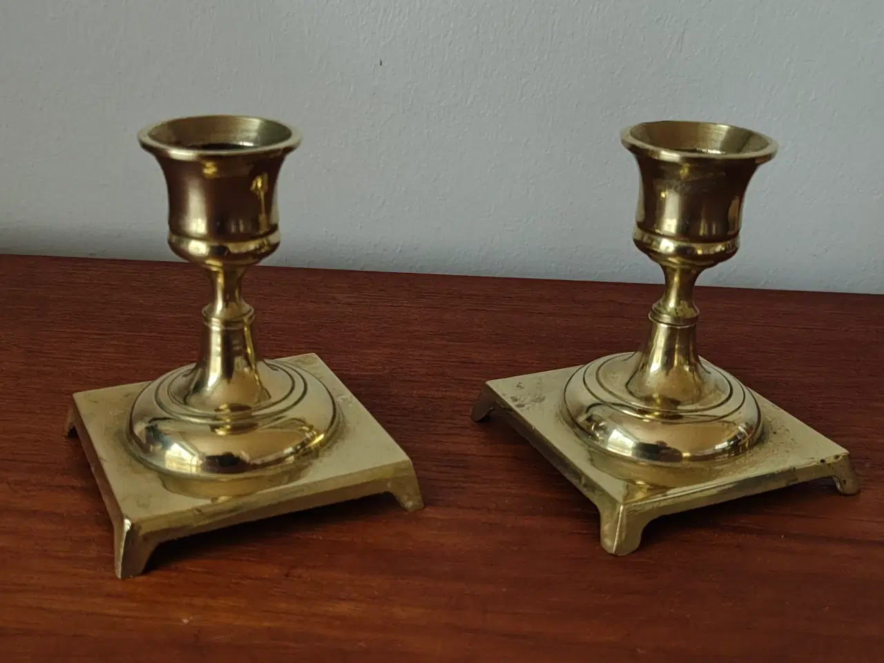 Billede 3 - Flotte messing lysestager