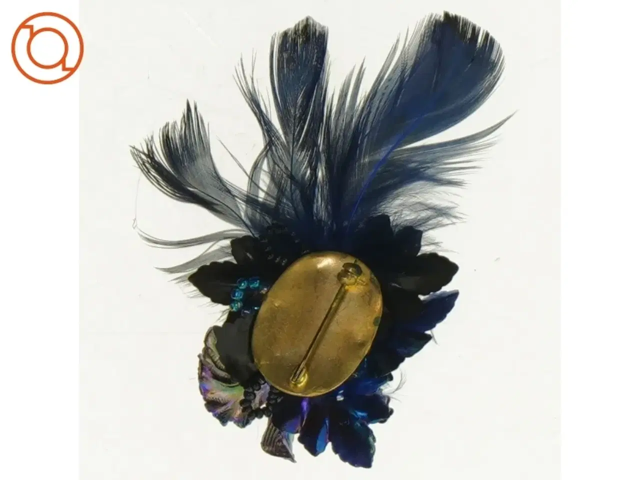 Billede 8 - ny Broche med fjer og smukke sten i gavepose(str. 9 x 5 cm)