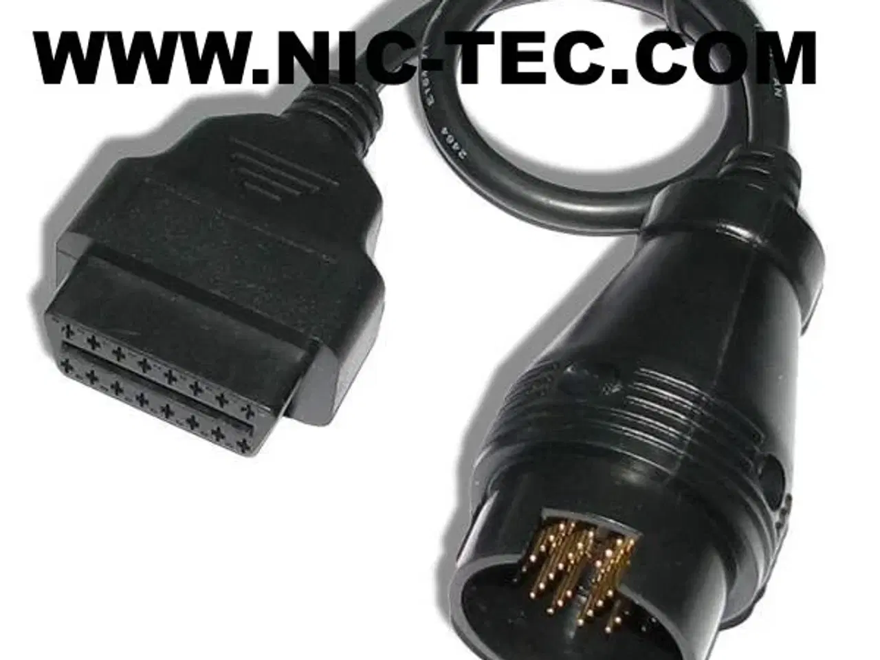 Billede 1 - OBDII hun til BENZ 38 polet rund overgang til ældre Mercedes modeller