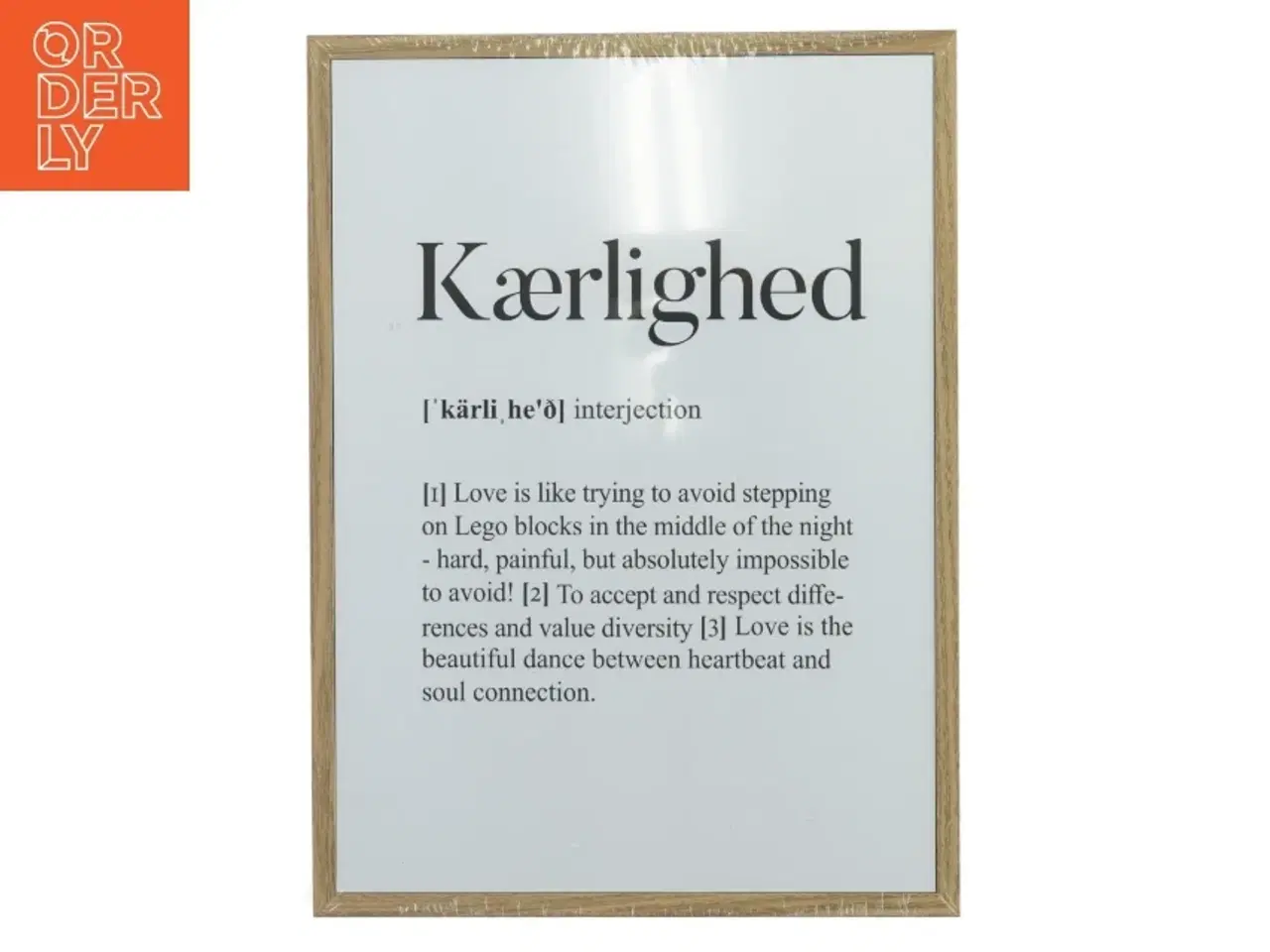 Billede 1 - Indrammet kærlighedsplakat (str. 30x22 cm)