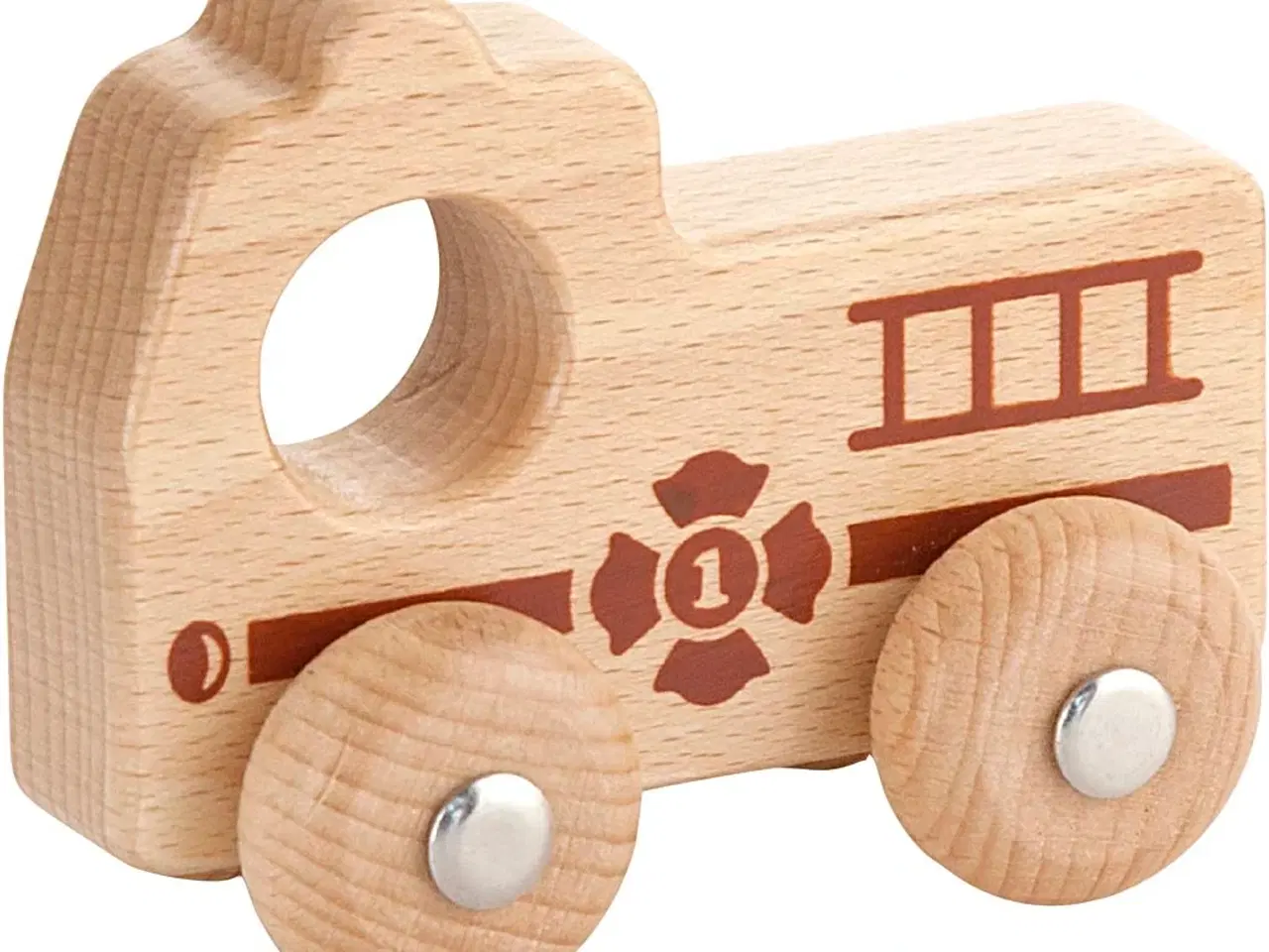 Billede 1 - VIGA Træbrandbil - Fantasifuld Leg til Børn