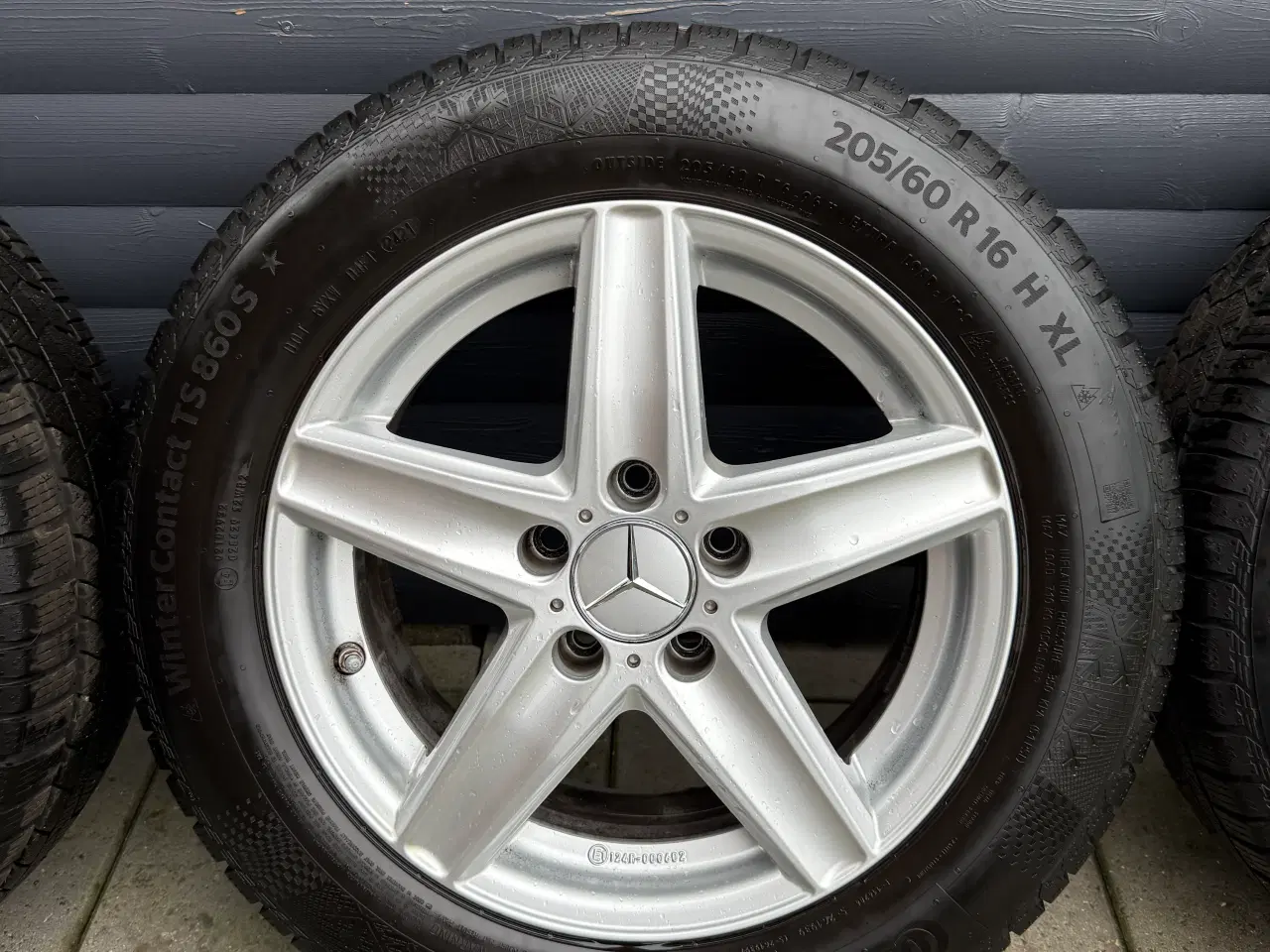 Billede 4 - 16” 5x112 alufælge til Mercedes m Conti vinterdæk