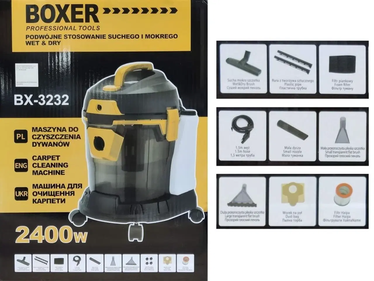 Billede 1 - Tæpperenser, 2400 watt.