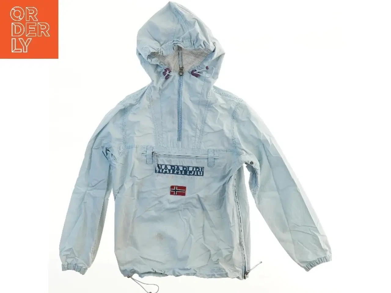 Billede 1 - Lyseblå jakke med hætte (str. S)