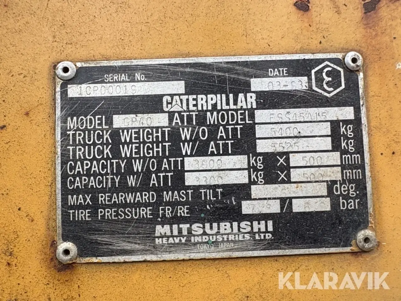 Billede 5 - Gaffeltruck Caterpillar GP40