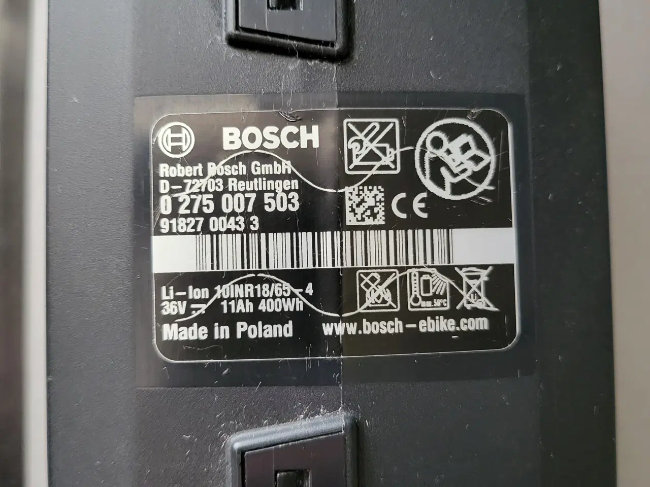 Billede 4 - Bosch elcykel batteri med medfølgende lader.