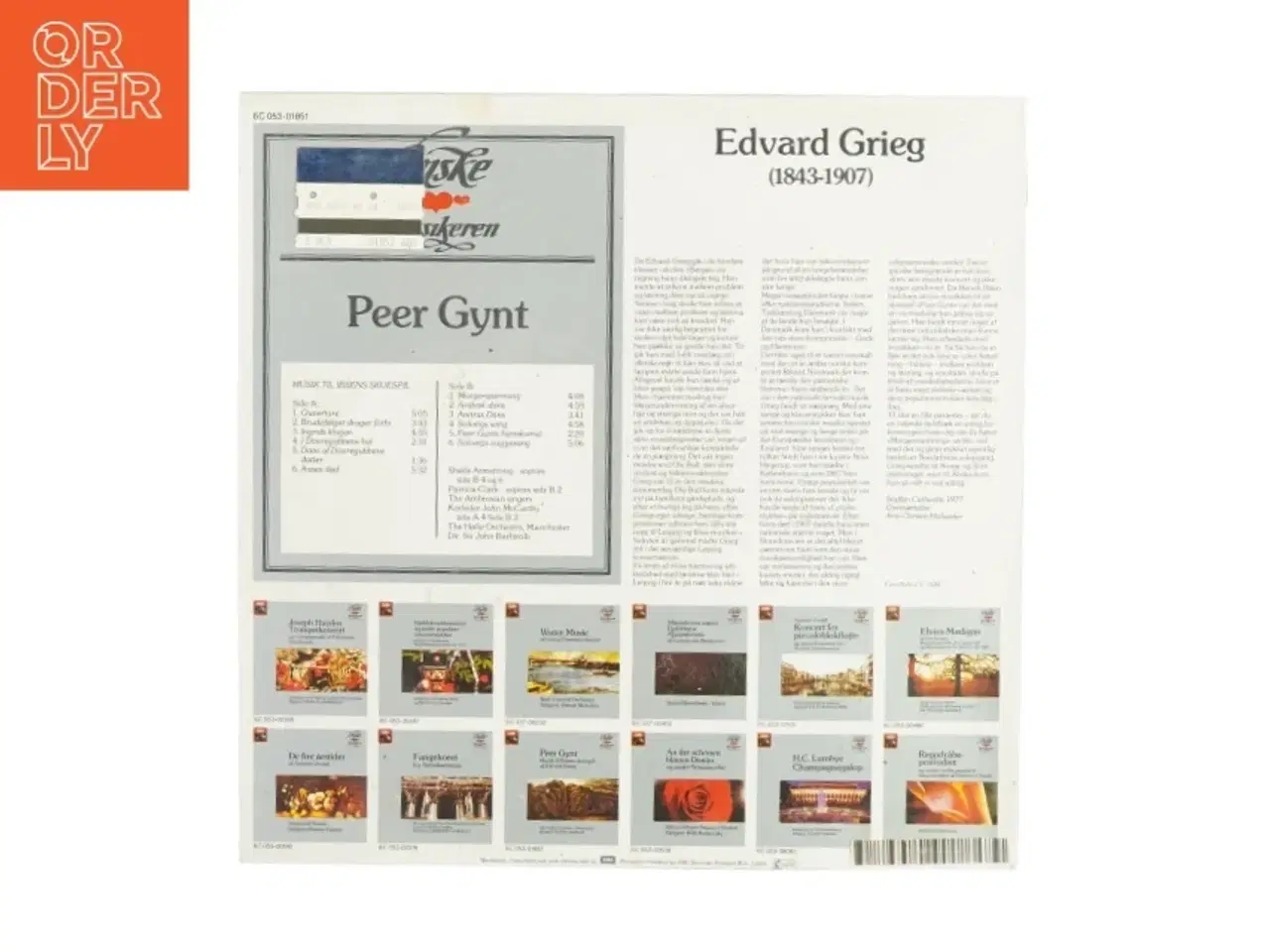 Billede 2 - Peer Gynt Musik til Ibsens skuespil af Edvard Grieg vinylplade