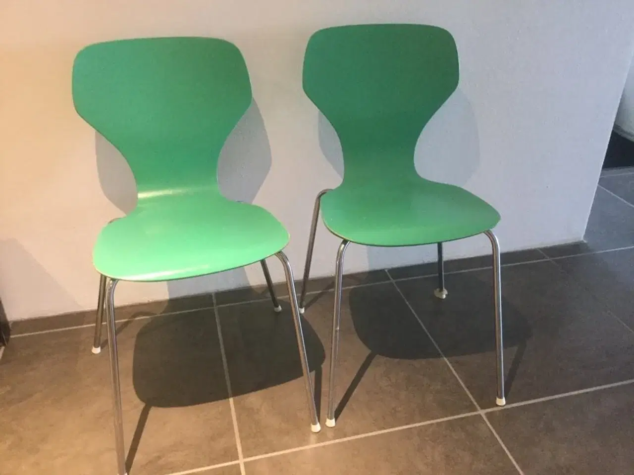 Billede 1 - Pæne grønne spisebordsstole