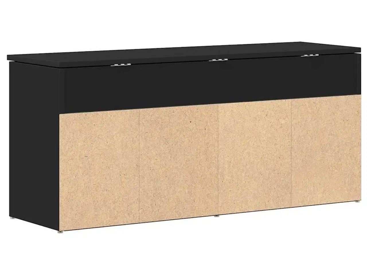 Billede 6 - Skobænk 102x30,5x45 cm konstrueret træ sort