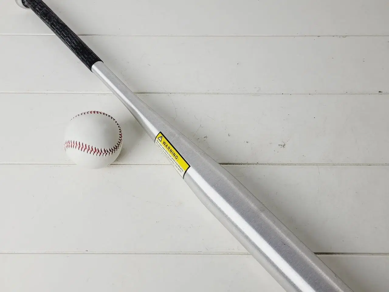 Billede 6 - ⭐️- Baseball Bat med Sort Greb - Inkluderer Baseba
