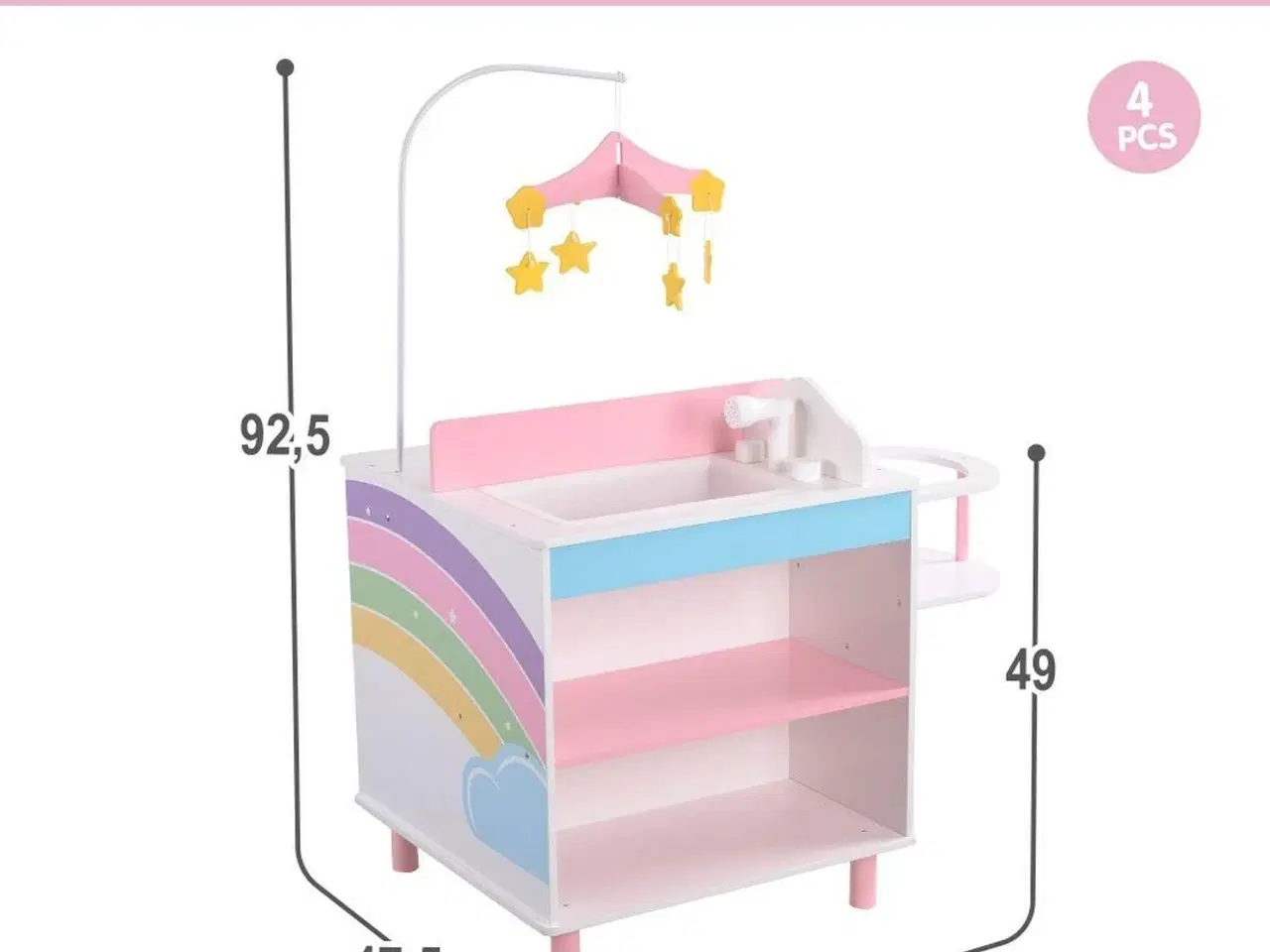 Billede 2 - Teamson puslebord til dukker - 4 dele, 61 × 92,5 × 47,5 cm