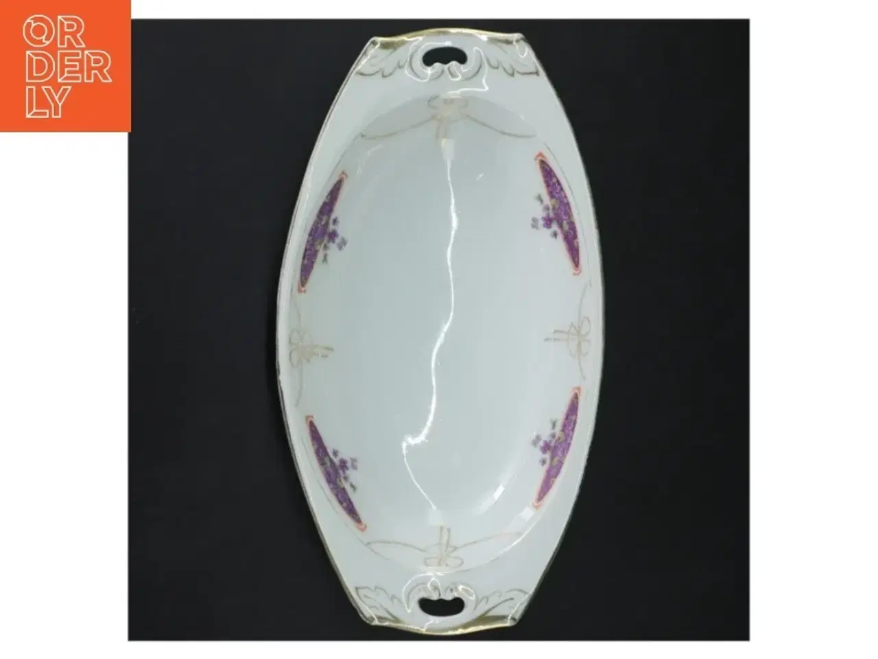 Billede 2 - Porcelænsfad med blomstermotiv fra C. T Altwasser Germany (str.  28x16 cm)