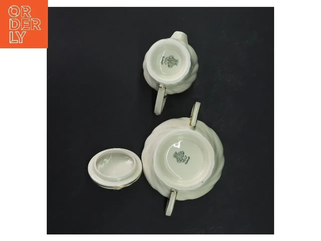 Billede 2 - Kande og sukkerskål sæt fra Edelweiß (str. Ø 9x h10 og Ø6xh9 cm)