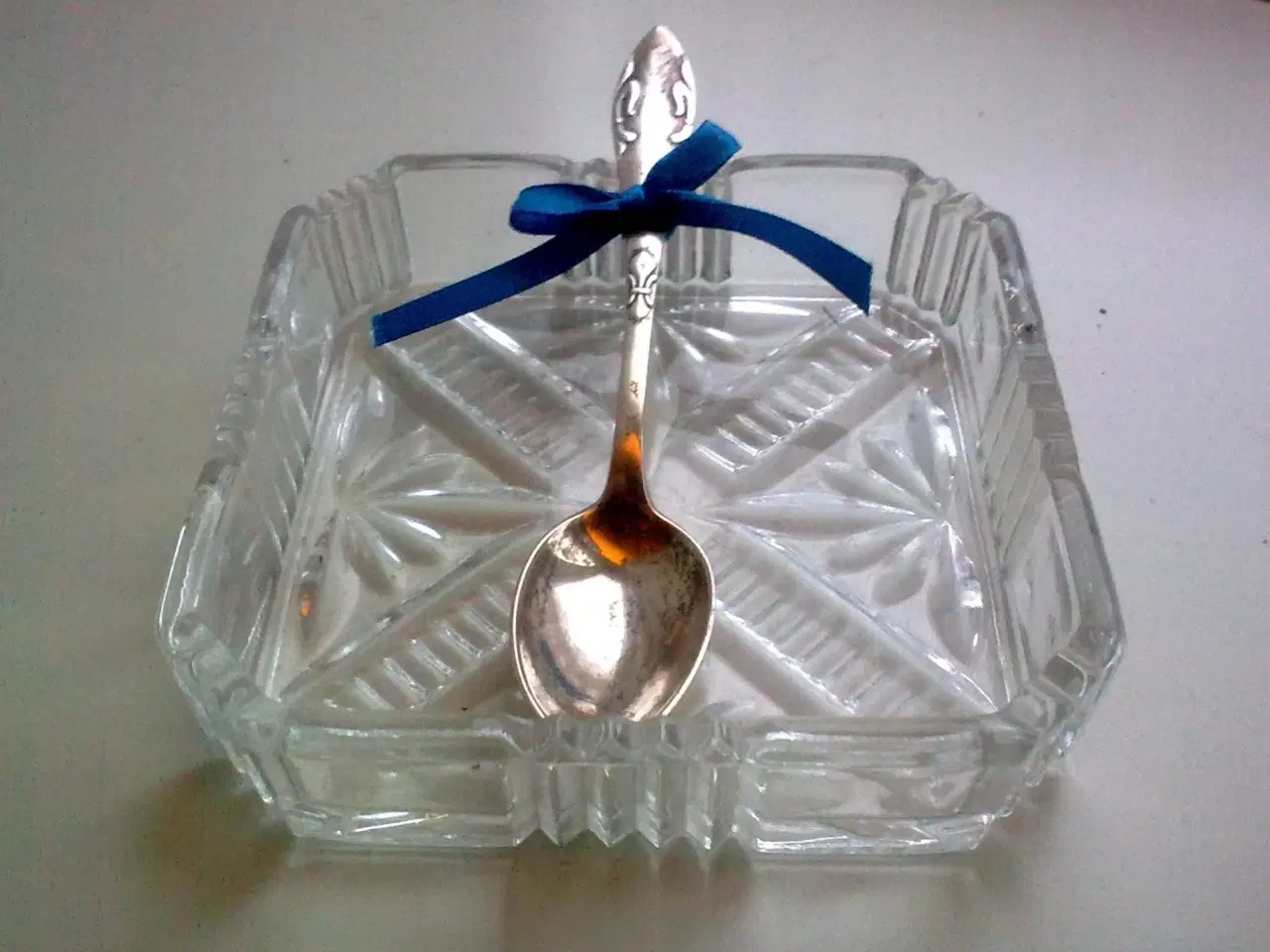 Billede 13 - Kronelys glas facet stage & 2 vintage skåle