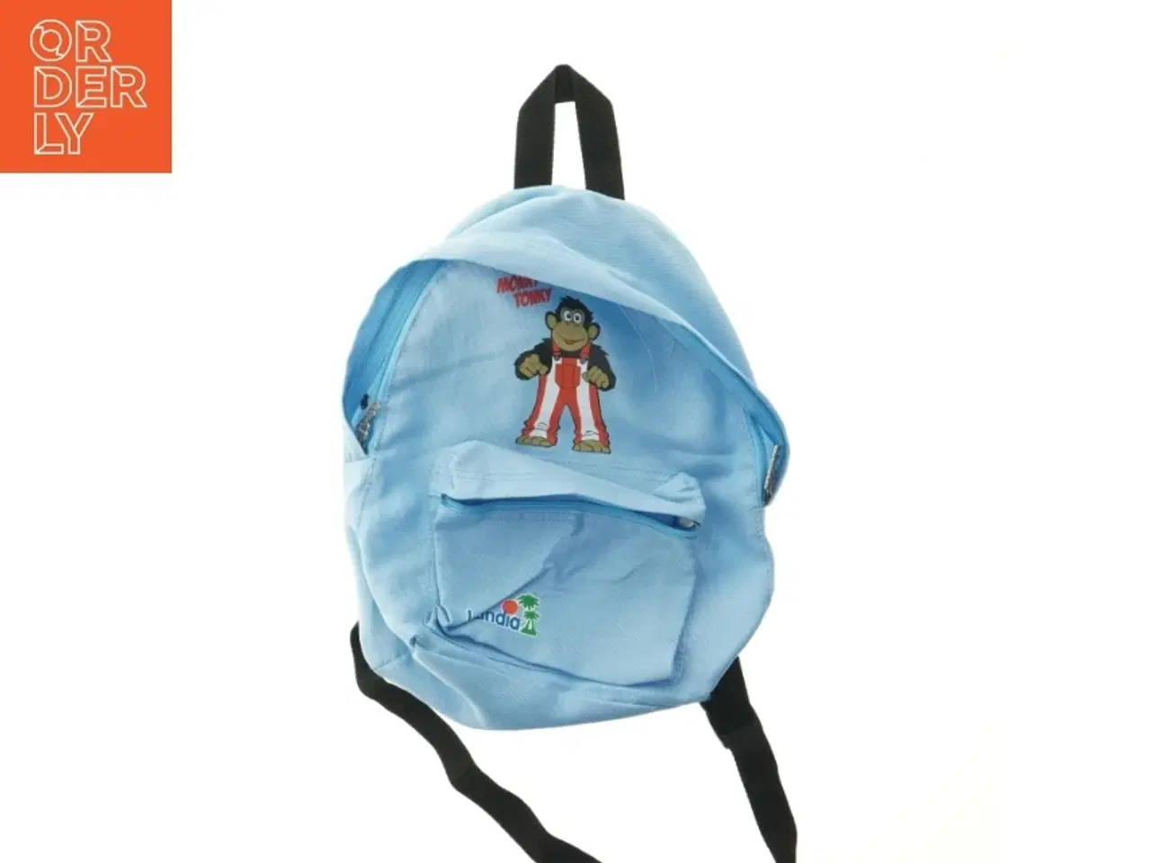 Billede 1 - Blåt Landia barnerygsæk med abe motiv fra Lalandia (str. 34x29 cm)