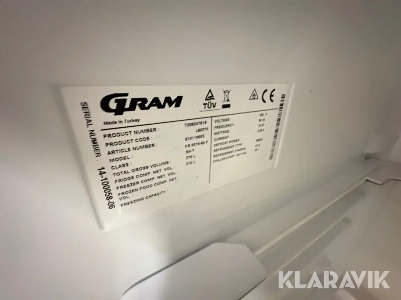 Billede 7 - Køleskab Gram KS3376-60 F
