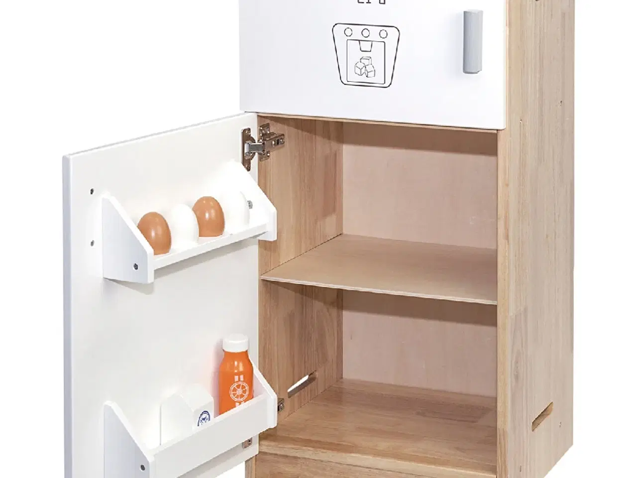 Billede 1 - VIGA Træ Køleskab til Rolleleg - 79 cm Høj