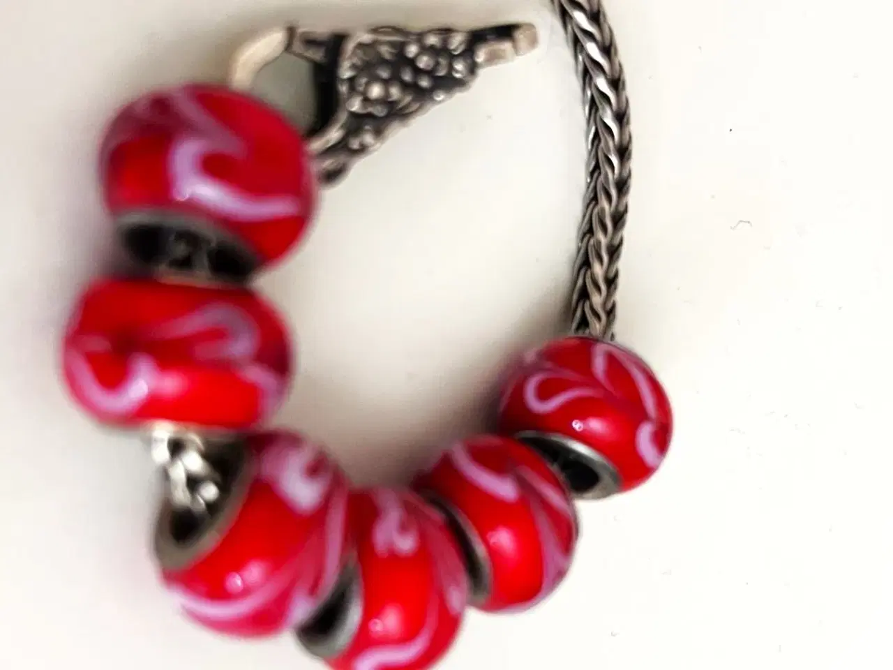 Billede 5 - Glasperler - glasled - glaskugler i rød