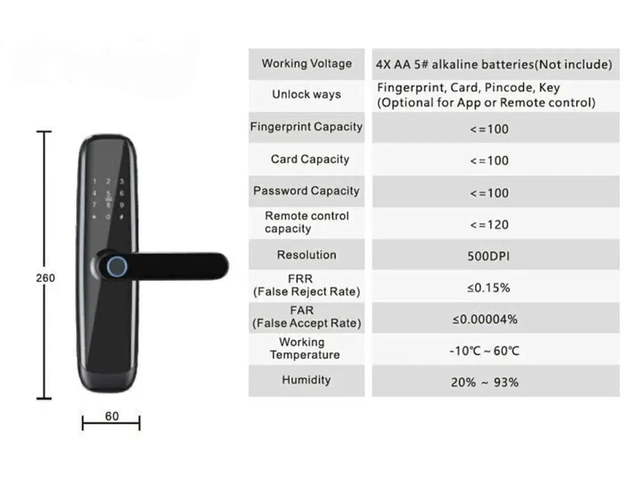 Billede 4 - Smart Lock Fortress ZC08