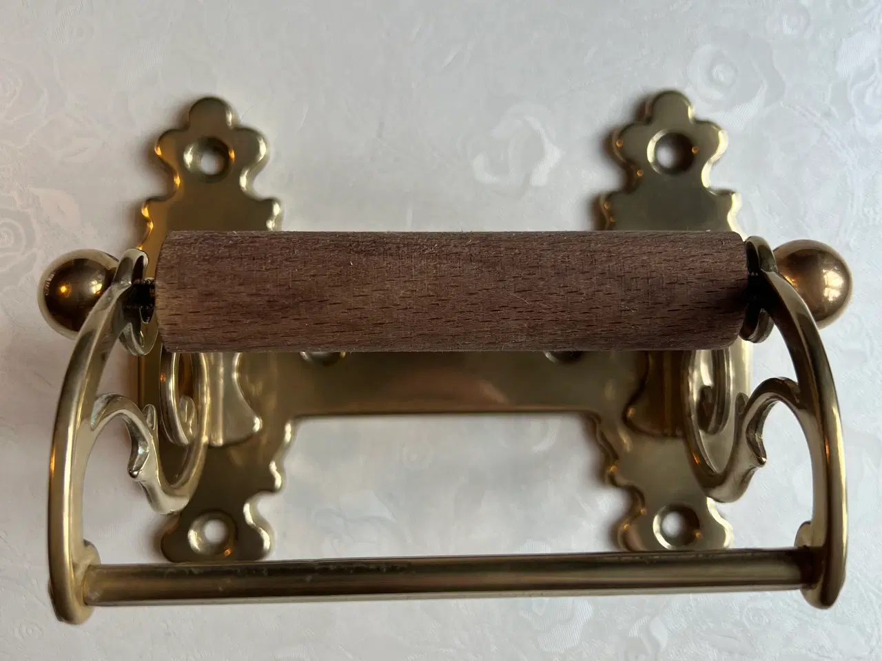 Billede 2 - Smuk retro messing toiletrulle holder 